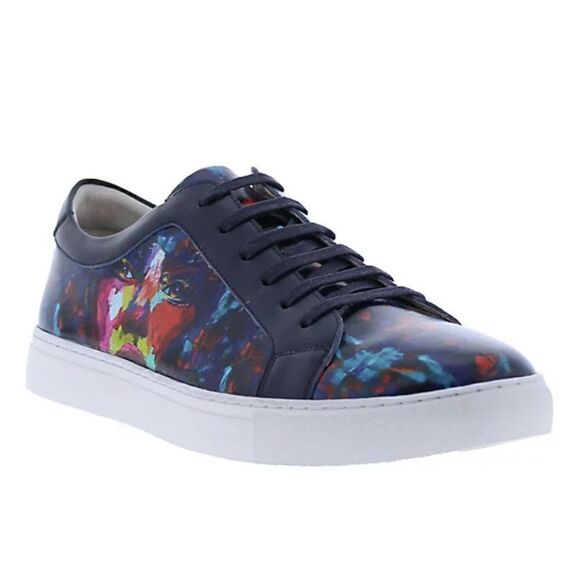 Robert Graham Greatwhite Leather Lace Up Sneaker NWOB Size 9 - Picture 1 of 14